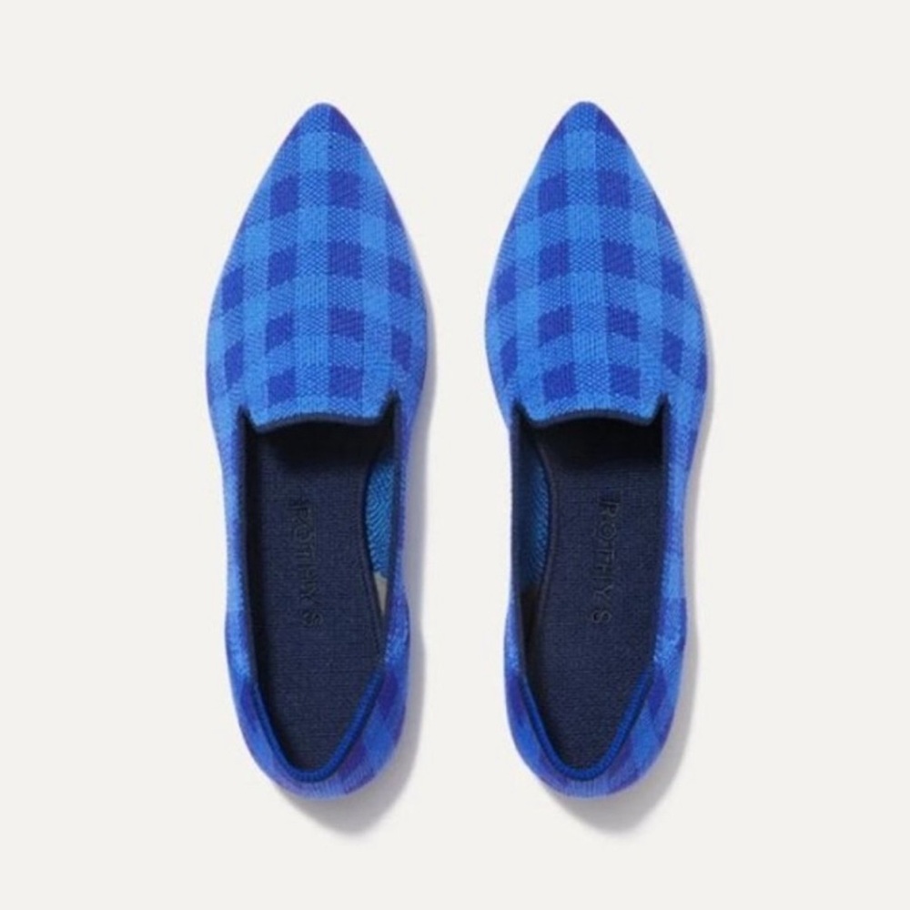 Rothy’s Lazuli Gingham limited edition flat